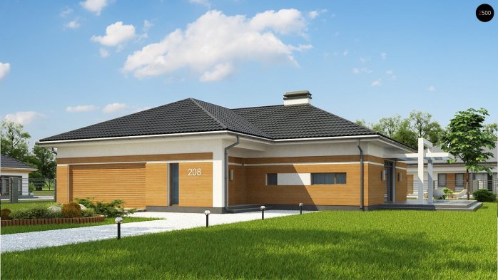 Проект дома U208 A - 1 Одноэтажные дома в Украине