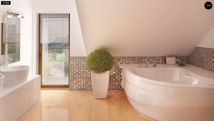 Проєкт будинку U263 - З мансардним поверхом дома в Україні