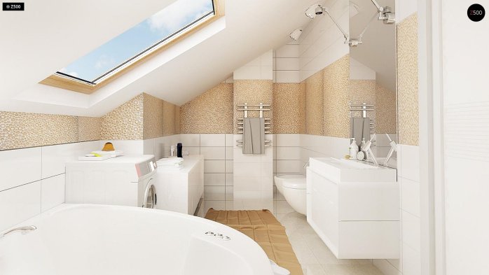 Проєкт будинку U210 - З мансардним поверхом дома в Україні