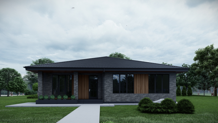 Проєкт будинку DBT 557 - Одноповерхові дома в Україні