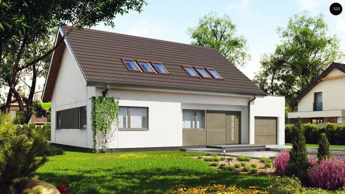 Проект дома U266 - 2 С мансардным этажом дома в Украине