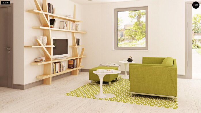 Проєкт будинку U216 GL - З мансардним поверхом дома в Україні