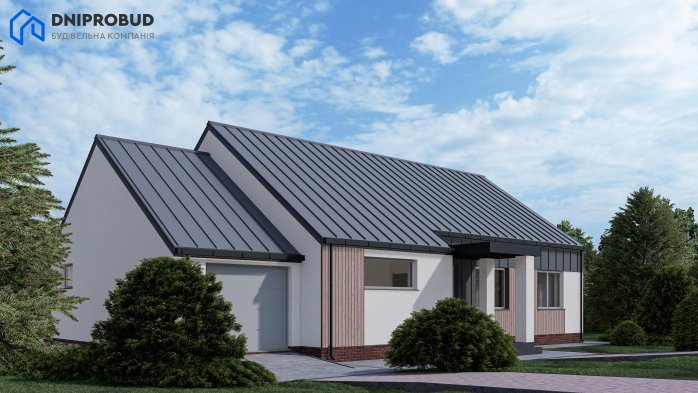 Проект дома Db 22 - 5 Одноэтажные дома в Украине