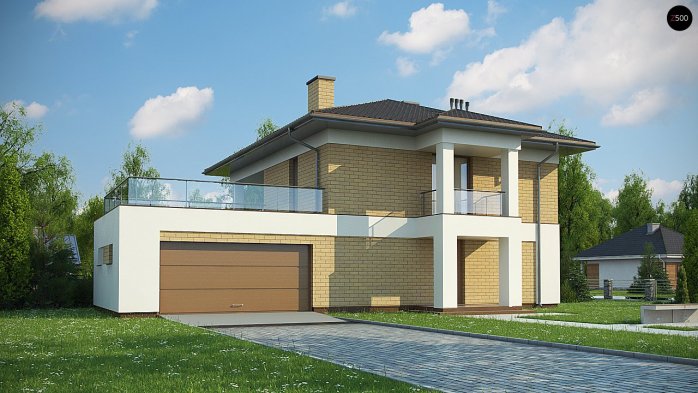 Проєкт будинку Ux136 - Двоповерхові дома в Україні