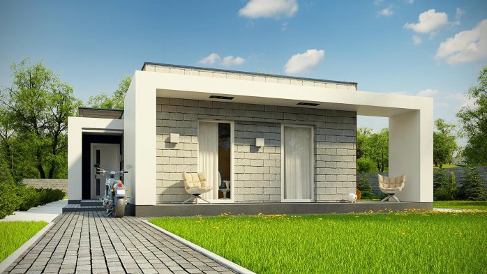 Проект дома Ux69 v1 - 3 Одноэтажные дома в Украине