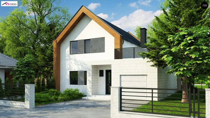 Проект дома U424 - 2 С мансардным этажом дома в Украине