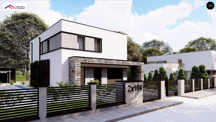 Проєкт будинку Ux164 - Двоповерхові дома в Україні