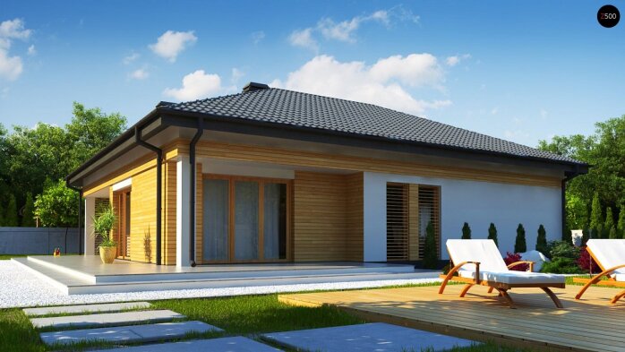 Проєкт будинку U204 GP - Одноповерхові дома в Україні