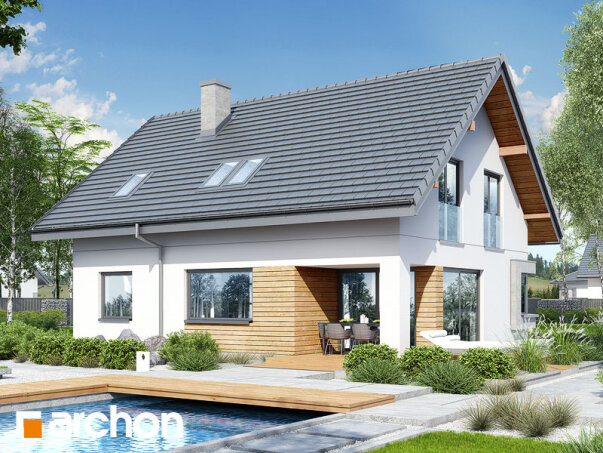 Проєкт будинку Будинок у смарагдах 2 - З мансардним поверхом дома в Україні