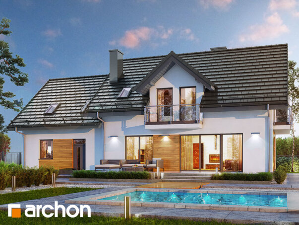 Проєкт будинку Будинок в рододендронах 26 (Г2) - З мансардним поверхом дома в Україні