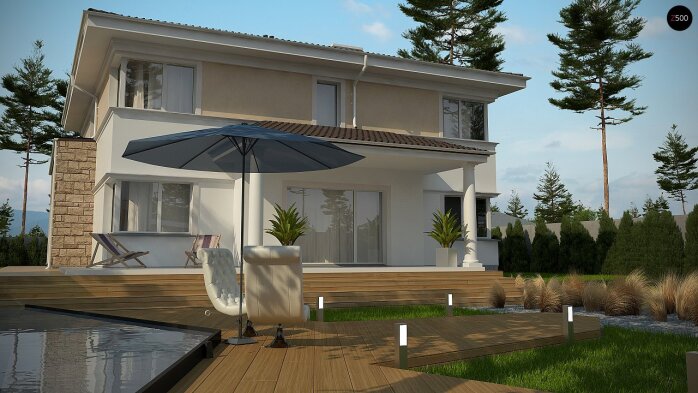 Проект дома Ux66 - 3 Двухэтажные дома в Украине