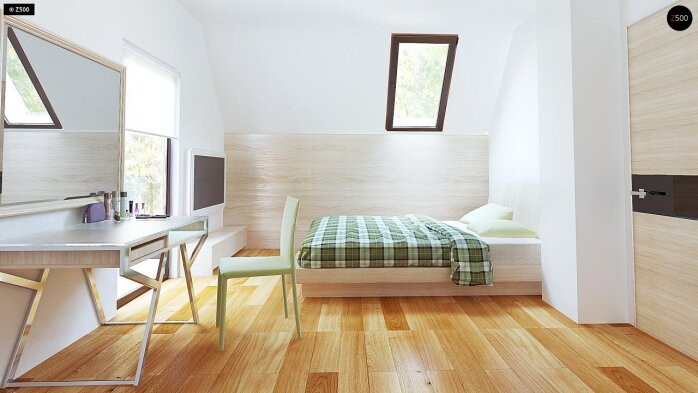 Проєкт будинку U149 - З мансардним поверхом дома в Україні