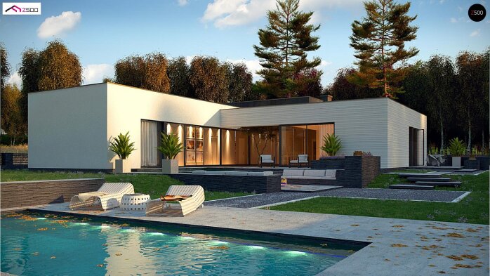 Проєкт будинку Ux99 - Одноповерхові дома в Україні