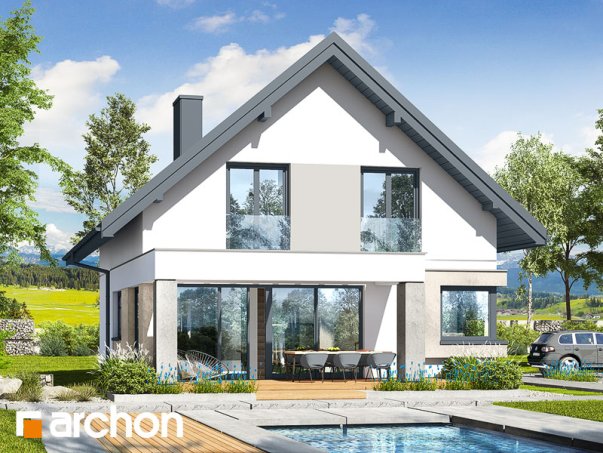 Проект дома Дом в изопируме 8 - 2 С мансардным этажом дома в Украине