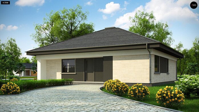 Проект дома U332 D - 1 Одноэтажные дома в Украине