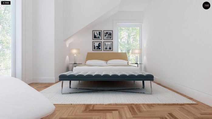 Проект дома U226 - 16 С мансардным этажом дома в Украине