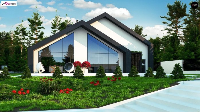 Проєкт будинку Ux250 - З мансардним поверхом дома в Україні
