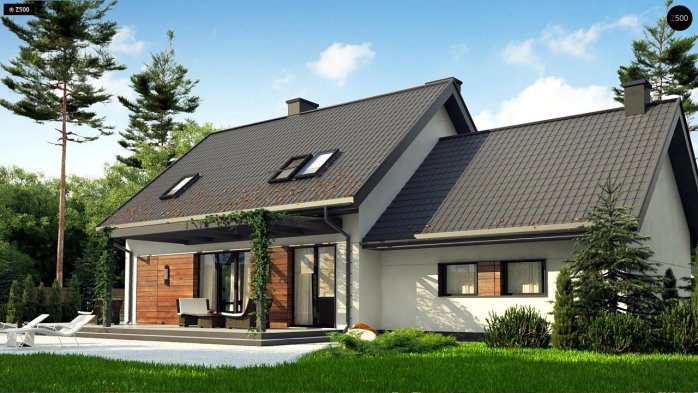 Проект дома U345 - 4 С мансардным этажом дома в Украине