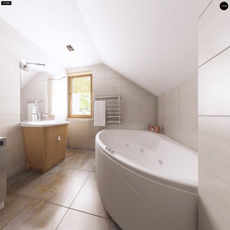 Проєкт будинку u1 gl - З мансардним поверхом дома в Україні