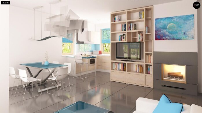 Проєкт будинку U212 GL - З мансардним поверхом дома в Україні