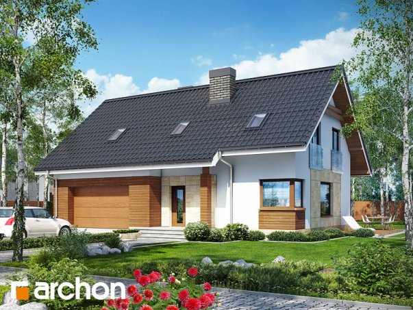 Проект дома Дом в яблонках (Г2) - 1 С мансардным этажом дома в Украине