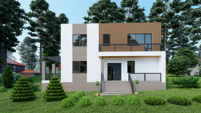 Проєкт будинку DBT 358 - Двоповерхові дома в Україні