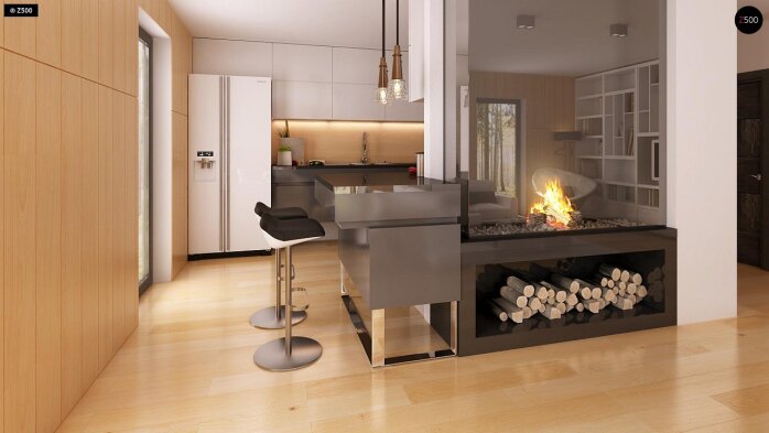 Проєкт будинку Ux40 - З мансардним поверхом дома в Україні