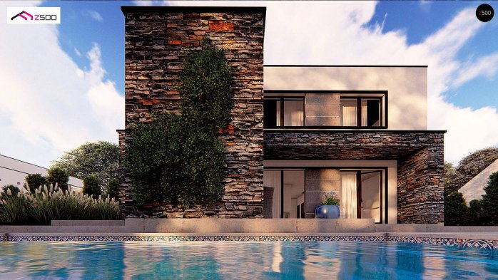 Проєкт будинку Ux164 - Двоповерхові дома в Україні