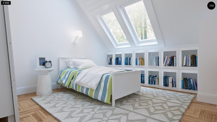 Проект дома U226 - 10 С мансардным этажом дома в Украине