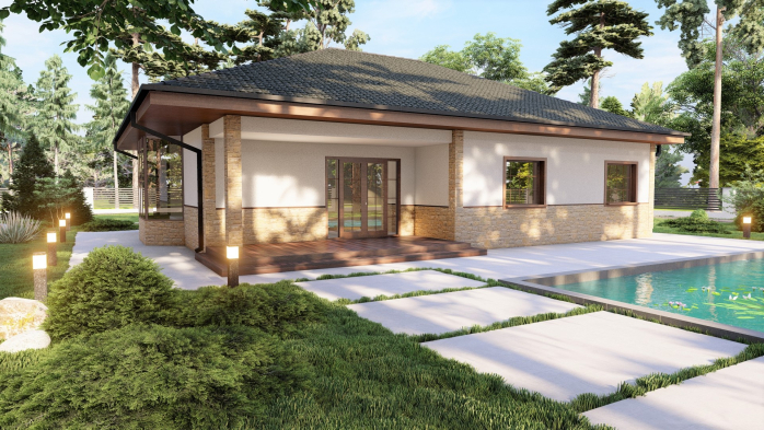 Проект дома Db 37 - 1 Одноэтажные дома в Украине