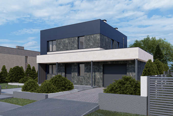 Проект дома Db 18 - 1 Двухэтажные дома в Украине