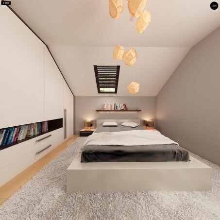 Проєкт будинку U79 GP - З мансардним поверхом дома в Україні