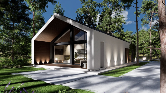 Проект дома U600 27 - 2 Одноэтажные дома в Украине