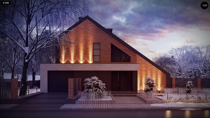 Проект дома Ux95 - 6 С мансардным этажом дома в Украине