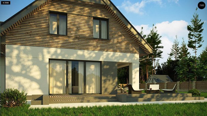 Проєкт будинку U359 - З мансардним поверхом дома в Україні