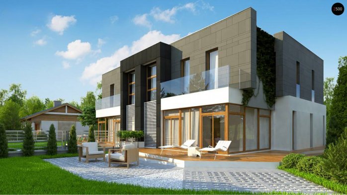 Проект дома Ub30 - 4 Двухэтажные дома в Украине