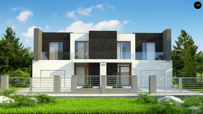 Проект дома Ub30 - 2 Двухэтажные дома в Украине