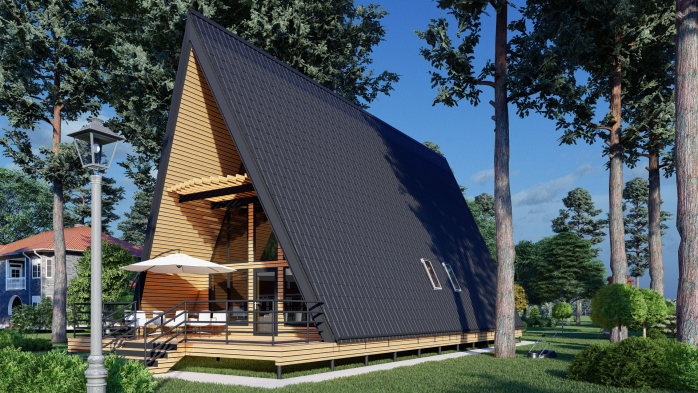 Проект дома DBT 460 - 5 С мансардным этажом дома в Украине