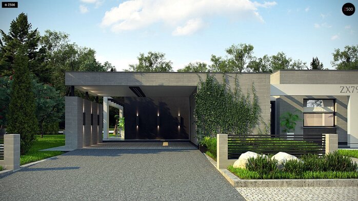 Проект дома Ux79 - 2 Одноэтажные дома в Украине