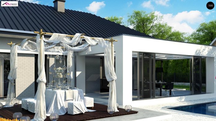 Проект дома U384 - 3 Одноэтажные дома в Украине