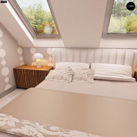 Проєкт будинку U216 GL - З мансардним поверхом дома в Україні