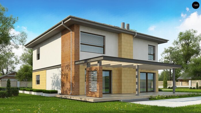 Проект дома Ux2 L v2 - 2 Двухэтажные дома в Украине