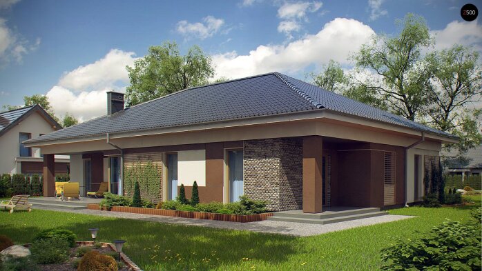 Проєкт будинку U153 - Одноповерхові дома в Україні