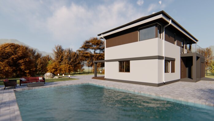 Проєкт будинку DB 36 v2 - Двоповерхові дома в Україні