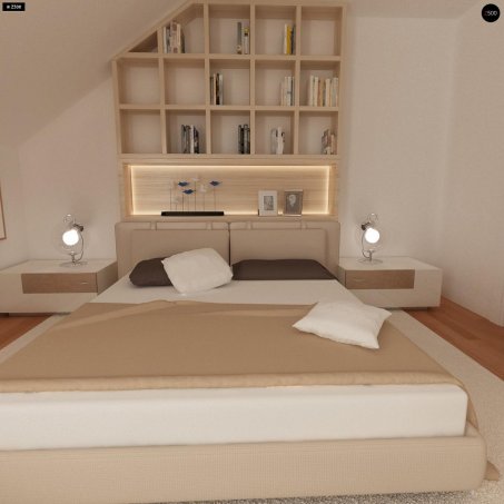 Проект дома Ub4 - 13 С мансардным этажом дома в Украине