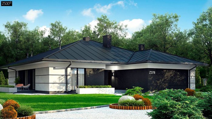 Проект дома U378 v1 - 1 Одноэтажные дома в Украине