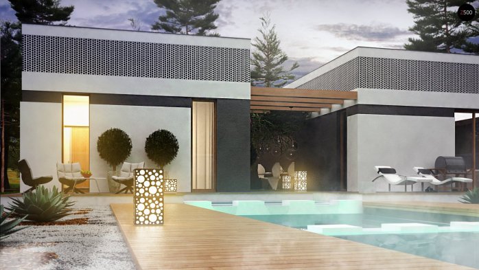 Проєкт будинку Ux119 - Одноповерхові дома в Україні