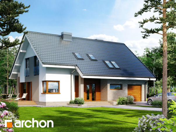 Проєкт будинку Будинок в герміні 2 - З мансардним поверхом дома в Україні