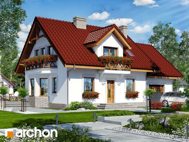 Проект дома Дом в рододендронах 19 - 1 С мансардным этажом дома в Украине