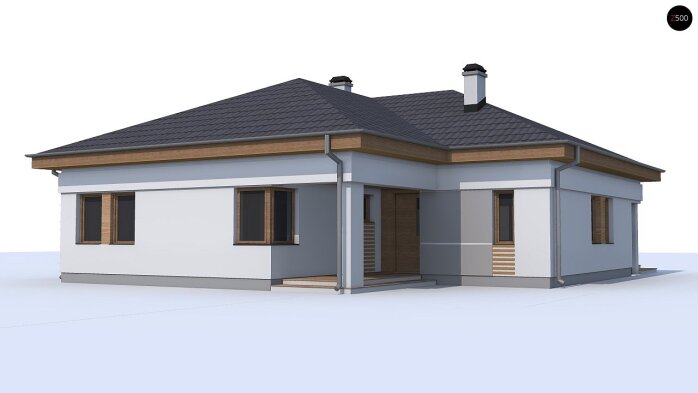 Проєкт будинку U204 bg - Одноповерхові дома в Україні